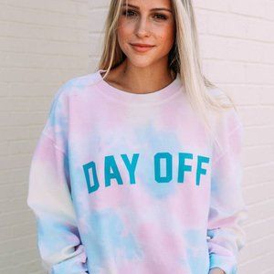 Day Off Teal Corded Sweatshirt